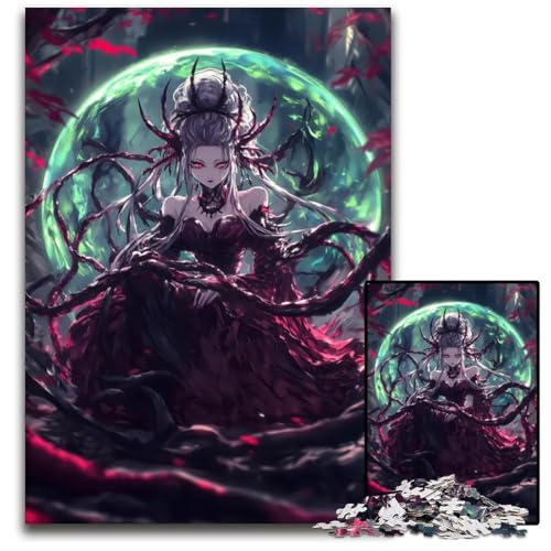 Puzzle 1000 Teile Dark Anime Queen Holzpuzzle Entspannende Unterhaltung Heimdekoration 1000 PCS (75 x 50 cm) von CXUOSADIP