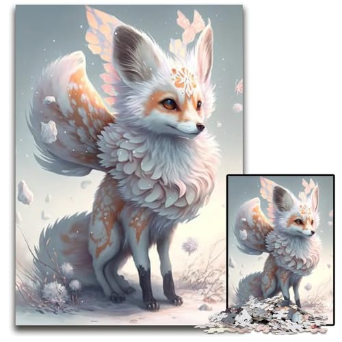 Puzzle 1000 Teile Fuchsmädchen Anime Holzpuzzle für Erwachsene anspruchsvolles DIYDenkspiel perfektes Familienspiel oder dekoratives Geschenk 1000 Teile (75 x 50 cm) von CXUOSADIP