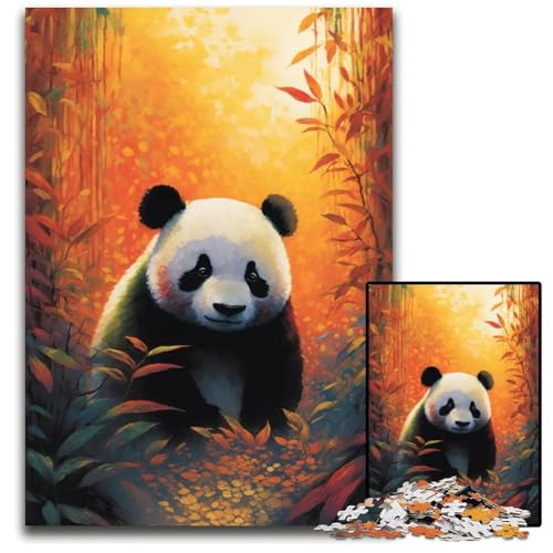Puzzle 1000 Teile PandaKunststil anspruchsvolle Puzzles kreatives Familienspiel Heimdekoration Teenager 1000 PCS (75 x 50 cm) von CXUOSADIP