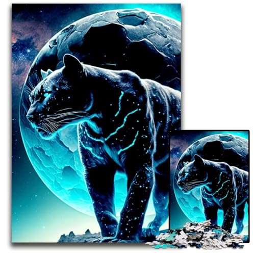 Puzzle 1000 Teile Panther Papierpuzzle anspruchsvolles Denkspiel für Teenager Spaß am Familienspielabend 1000 Teile (38 x 26 cm) von CXUOSADIP