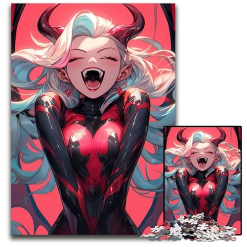 Puzzle 1000 Teile Wahnsinniges AnimeMädchen süßes Holzpuzzle für Erwachsene anspruchsvolles DIYDenkspiel perfektes Familienspiel oder dekoratives Geschenk 1000 Teile (75 x 50 cm) von CXUOSADIP