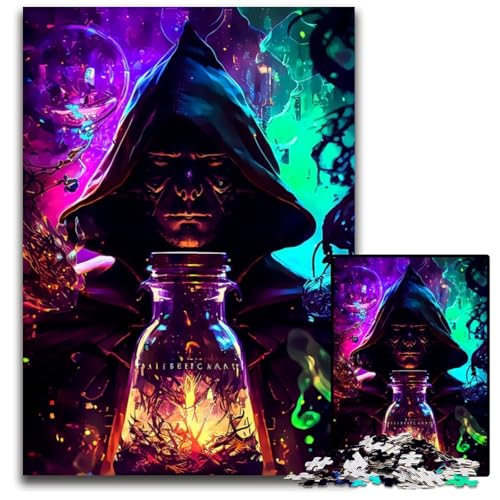 Puzzle 1000 Teile Zauberer Fanstay anspruchsvolle Puzzles kreatives Familienspiel Heimdekoration Teenager 1000 Teile (75 x 50 cm) von CXUOSADIP