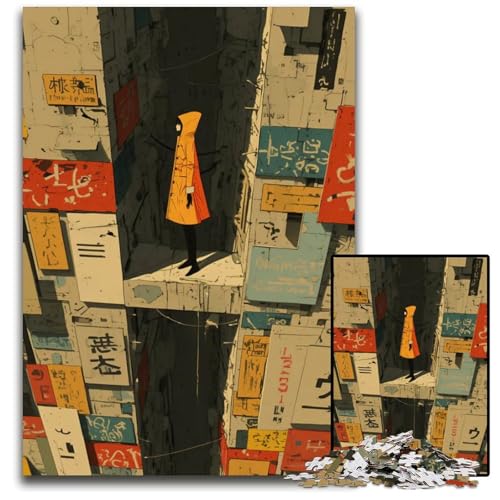 Puzzle 1000 Teile für Erwachsene Abnormal Coreb Holzpuzzle pädagogische Aktivität zur Verbesserung kognitiver Fähigkeiten 1000 Teile (38 x 26 cm) von CXUOSADIP