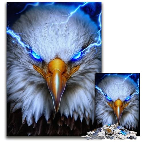 Puzzle 1000 Teile für Erwachsene Adler Holzpuzzle Heimdekoration Urlaubsspaß 1000 Teile (75 x 50 cm) von CXUOSADIP