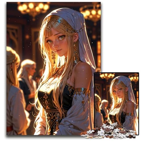 Puzzle 1000 Teile für Erwachsene Bezaubernde goldene Eleganz Geburtstage Feiertage am besten für Weihnachten 1000 Teile (38 x 26 cm) von CXUOSADIP