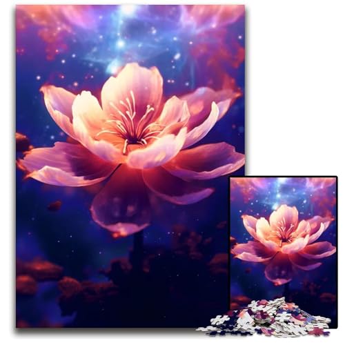 Puzzle 1000 Teile für Erwachsene Cosmic Leaf Cherry Blossom Puzzles für Erwachsene Spielgeschenk Familieninteraktives Spiel Gehirnherausforderung Geschenk 1000 PCS (38 x 26 cm) von CXUOSADIP