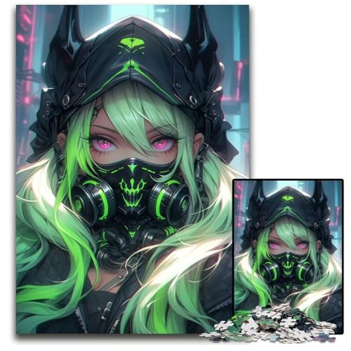 Puzzle 1000 Teile für Erwachsene Cybergoth Demon Girl Anime anspruchsvolle Puzzles interaktives Familienspiel DIY Heimdekoration Denksportaufgabe Geschenk 1000 Teile (38 x 26 cm) von CXUOSADIP