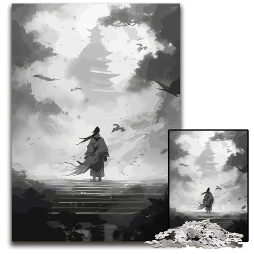 Puzzle 1000 Teile für Erwachsene Demon Slayer Tanjiro Anime Holzpuzzle für Erwachsene Familie und Freunde geeignet für Kinder ab 14 Jahren 1000 Teile (75 x 50 cm) von CXUOSADIP