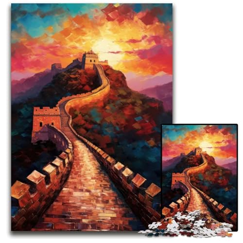 Puzzle 1000 Teile für Erwachsene Die Chinesische Mauer Puzzles für Erwachsene Familie und Freunde geeignet für Kinder ab 14 Jahren 1000 Teile (75 x 50 cm) von CXUOSADIP