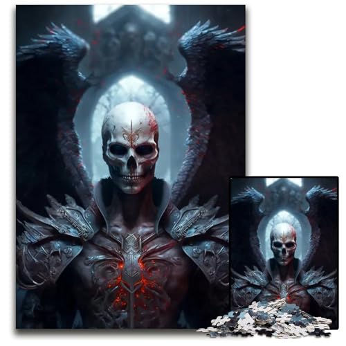 Puzzle 1000 Teile für Erwachsene Engel des Todes Holzpuzzle interaktives Familienspiel GehirnHerausforderung Lernspielzeug 1000 Teile (75 x 50 cm) von CXUOSADIP