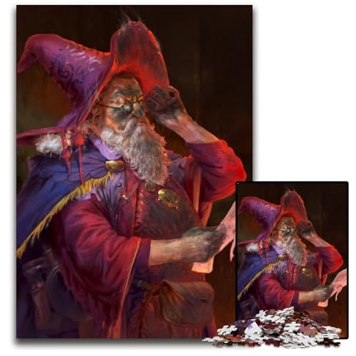 Puzzle 1000 Teile für Erwachsene Feuermagier Puzzles für Erwachsene Familie und Freunde geeignet für Kinder ab 14 Jahren 1000 Teile (75 x 50 cm) von CXUOSADIP