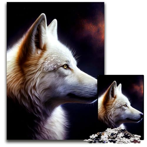 Puzzle 1000 Teile für Erwachsene FuchsHolzpuzzle perfekt für Halloween Weihnachten Geburtstagsgeschenk 1000 Teile (38 x 26 cm) von CXUOSADIP