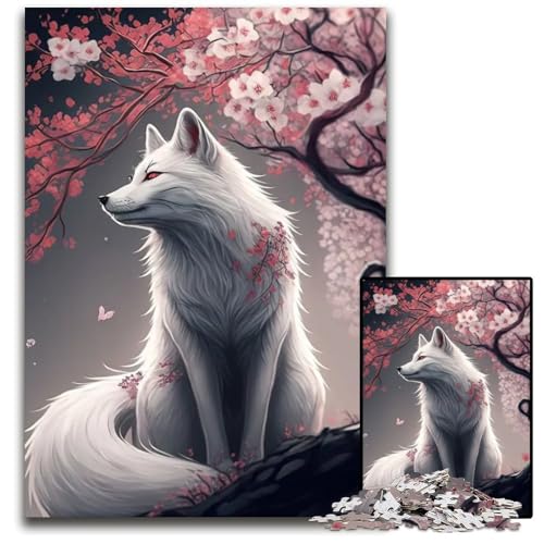 Puzzle 1000 Teile für Erwachsene Fuchsbaby Holzpuzzle perfekt für Halloween Weihnachten Geburtstagsgeschenk 1000 Teile (38 x 26 cm) von CXUOSADIP