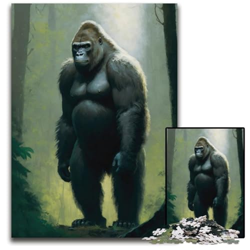 Puzzle 1000 Teile für Erwachsene GorillaKunststil Puzzles für Erwachsene Spielgeschenk Familieninteraktives Spiel Gehirnherausforderung Geschenk 1000 PCS (75 x 50 cm) von CXUOSADIP