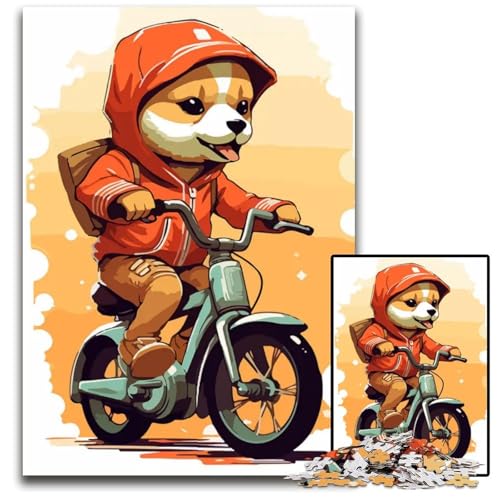 Puzzle 1000 Teile für Erwachsene HundereitenIllustration Puzzles für Erwachsene Spielgeschenk Familieninteraktives Spiel Gehirnherausforderung Geschenk 1000 PCS (75 x 50 cm) von CXUOSADIP