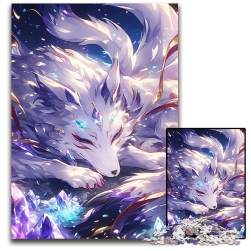 Puzzle 1000 Teile für Erwachsene KristallfuchsHolzpuzzle perfekt für Halloween Weihnachten Geburtstagsgeschenk 1000 Teile (75 x 50 cm) von CXUOSADIP