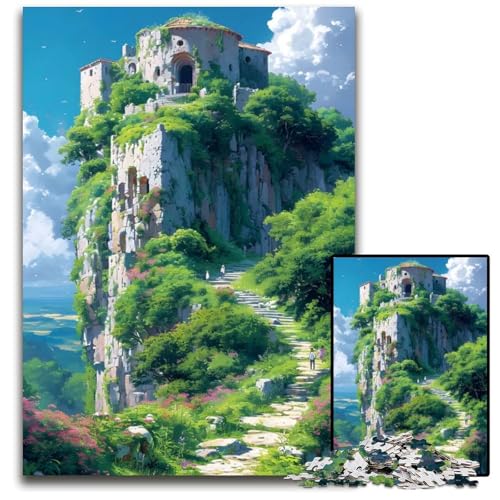 Puzzle 1000 Teile für Erwachsene Landschaft im GhibliStil Holzpuzzle für Erwachsene anspruchsvolles Denkspiel für Teenager unterhaltsames interaktives Spiel für die ganze Familie 1000 Teile (75x50cm) Puzzle 1000 Teile für Erwachsene Landschaft im GhibliStil Holzpuzzle für Erwachsene anspruchsvolles Denkspiel für Teenager unterhaltsames interaktives Spiel für die ganze Familie 1000 Teile (75x50cm) von CXUOSADIP