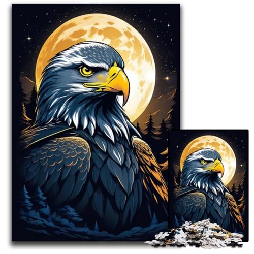 Puzzle 1000 Teile für Erwachsene Mystischer Adler Puzzles für Erwachsene Familie und Freunde geeignet für Kinder ab 14 Jahren 1000 Teile (38 x 26 cm) von CXUOSADIP