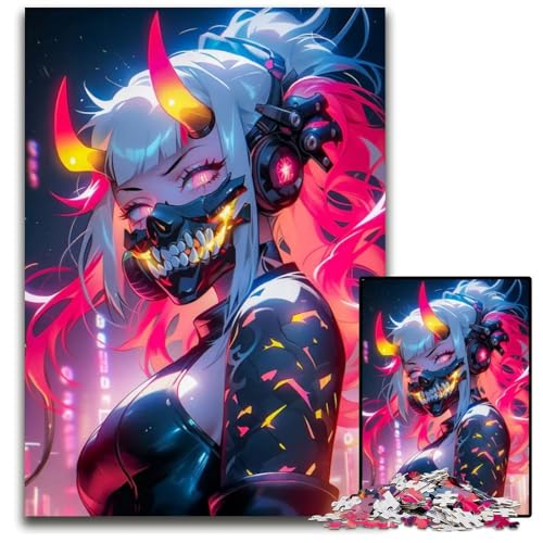 Puzzle 1000 Teile für Erwachsene NeonOniMädchen Holzpuzzle für Erwachsene Familie und Freunde geeignet für Kinder ab 14 Jahren 1000 Teile (38 x 26 cm) von CXUOSADIP