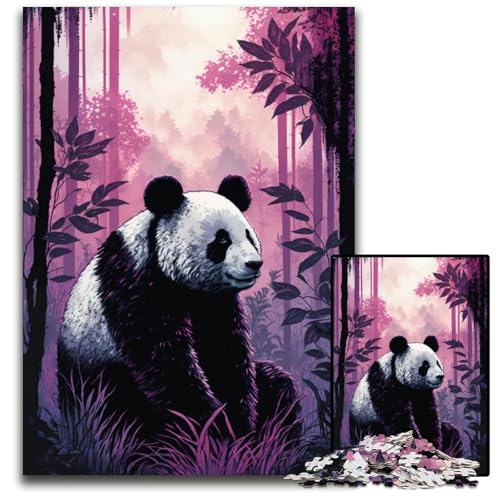 Puzzle 1000 Teile für Erwachsene PandaKunststil Puzzles für Erwachsene Spielgeschenk Familieninteraktives Spiel Gehirnherausforderung Geschenk 1000 PCS (38 x 26 cm) von CXUOSADIP