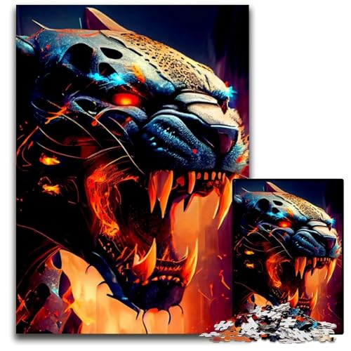 Puzzle 1000 Teile für Erwachsene PantherPuzzles für Erwachsene Familie und Freunde Geeignet für Kinder ab 14 Jahren 1000 PCS (75x50cm) von CXUOSADIP