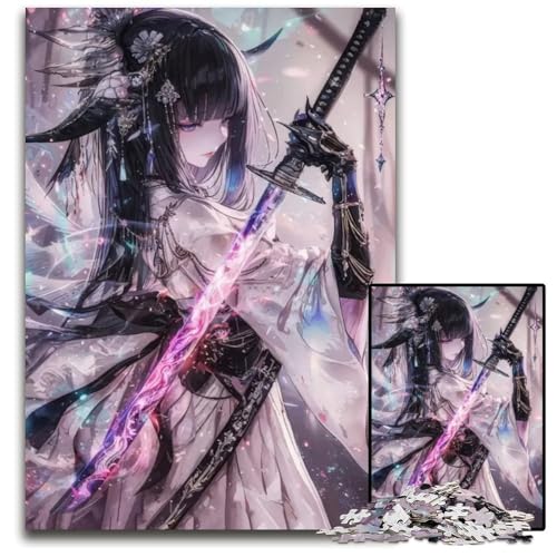 Puzzle 1000 Teile für Erwachsene SamuraiMädchenPuzzle Geburtstage Feiertage am besten für Weihnachten 1000 Teile (75 x 50 cm) von CXUOSADIP