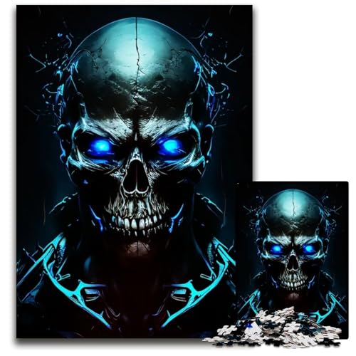 Puzzle 1000 Teile für Erwachsene SkelettBiruanHolzpuzzle perfekt für Halloween Weihnachten Geburtstagsgeschenk 1000 Teile (38 x 26 cm) von CXUOSADIP