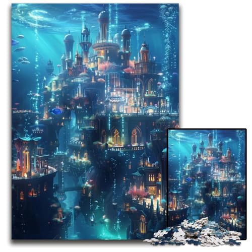 Puzzle 1000 Teile für Erwachsene Unterwasserkönigreich Ozeanien Puzzles für Erwachsene Familie und Freunde Geeignet für Kinder ab 14 Jahren 1000 Teile (75 x 50 cm) von CXUOSADIP