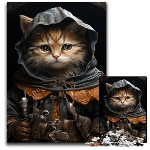 Puzzle 1000 Teile für Erwachsene Zaubererkatze Puzzles für Erwachsene Familie und Freunde geeignet für Kinder ab 14 Jahren 1000 Teile (75 x 50 cm) von CXUOSADIP