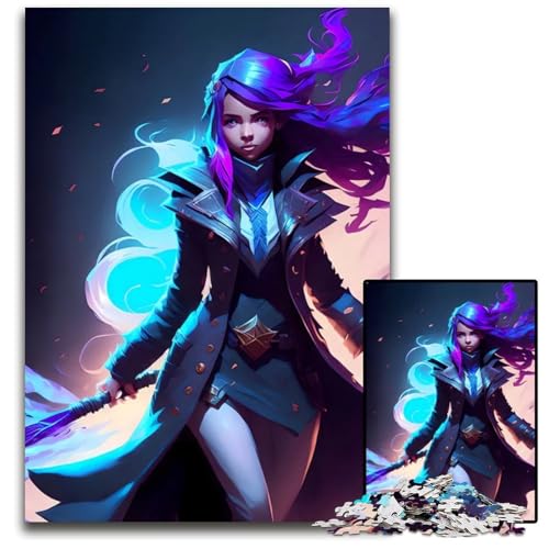 Puzzle 1000 Teile für Erwachsene ZauberinMädchen Holzpuzzle Heimdekoration Urlaubsspaß 1000 Teile (75 x 50 cm) von CXUOSADIP