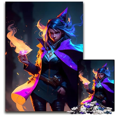 Puzzle 1000 Teile für Erwachsene ZauberinMädchen Puzzles für Erwachsene Familie und Freunde geeignet für Kinder ab 14 Jahren 1000 Teile (38 x 26 cm) von CXUOSADIP