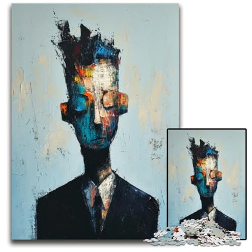 Puzzle 1000 Teile für Erwachsene abstrakte Büroatmosphäre Holzpuzzle interaktives Familienspiel GehirnHerausforderung Lernspielzeug 1000 Teile (38 x 26 cm) von CXUOSADIP