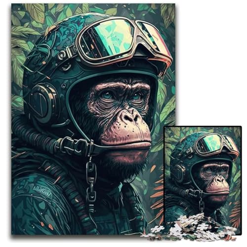 Puzzle 1000 Teile für Erwachsene abstraktes psychedelisches AffenPuzzle für Erwachsene zum Entspannen und Herausfordern farbenfrohe Heimdekoration Kunst Freunde 1000Teile(38x26cm) von CXUOSADIP