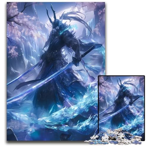Puzzle 1000 Teile japanische SamuraiKristalle Holzpuzzle für Erwachsene anspruchsvolles DIYDenkspiel perfektes Familienspiel oder dekoratives Geschenk 1000 PCS (38 x 26 cm) von CXUOSADIP