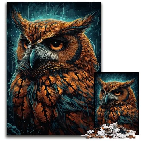 Puzzle für Erwachsene 1000 Golden Owl EleganceHolzpuzzle für Erwachsene Interaktives Familienspiel GehirnHerausforderung Lernspielzeug 1000 Teile (75 x 50 cm) von CXUOSADIP