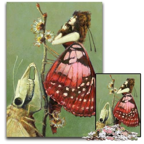 Puzzle für Erwachsene 1000 Gothic Moths Holzpuzzle für Erwachsene interaktives Familienspiel GehirnHerausforderung Lernspielzeug 1000 Teile (75 x 50 cm) von CXUOSADIP