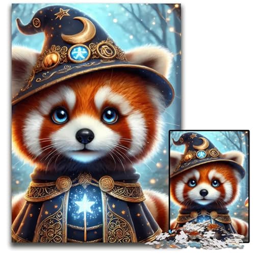 Puzzle für Erwachsene 1000 Red Panda WizardPaper Puzzles für Erwachsene Interaktives Familienspiel GehirnHerausforderung Lernspielzeug 1000 Teile (38 x 26 cm) von CXUOSADIP