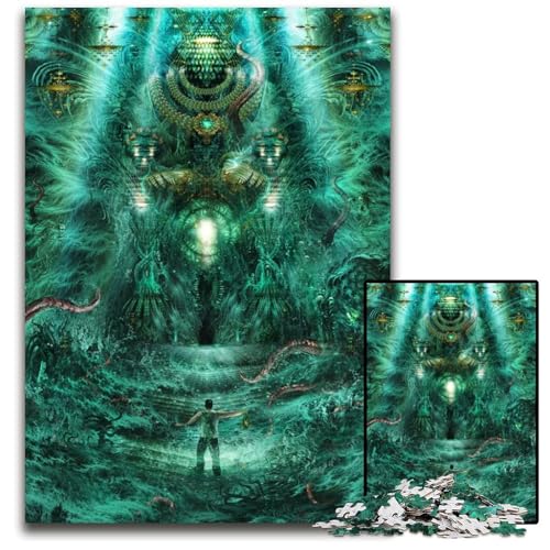 Puzzle für Erwachsene 1000 Stück Path to R'lyeh Holzpuzzle für Erwachsene für Teenager und Familien Spaß zum Selbermachen Denkspiel Geschenk 1000 Teile (38 x 26 cm) von CXUOSADIP