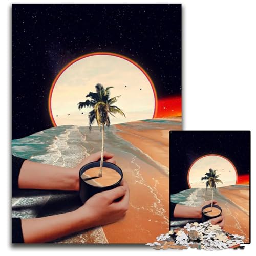 Puzzle für Erwachsene 1000 Teile A Cup of Sunshine Holzpuzzle Heimdekoration Denksportspiel für Teenager und Familieninteraktion 1000 Teile (75 x 50 cm) von CXUOSADIP