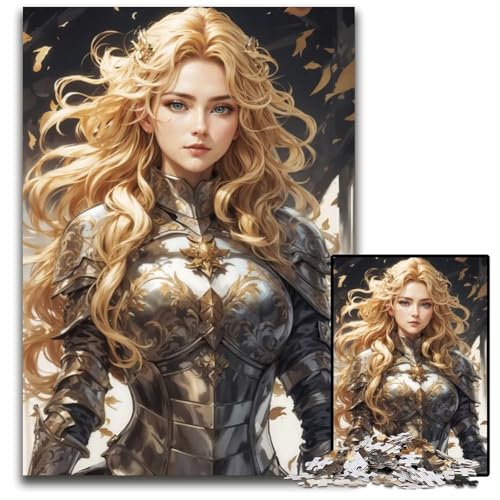 Puzzle für Erwachsene 1000 Teile A Nle Female Knight Holzpuzzle pädagogische Aktivität für kognitive Fähigkeiten Verbesserung der kognitiven Fähigkeiten 1000 Teile (38 x 26 cm) von CXUOSADIP
