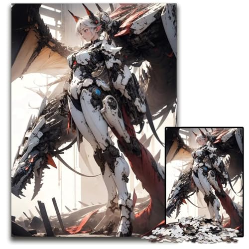 Puzzle für Erwachsene 1000 Teile AnimeDrachenmädchenPuzzle pädagogisches Denkspiel künstlerische HeimbüroDekoration ab 14 Jahren 1000 Teile (75 x 50 cm) von CXUOSADIP