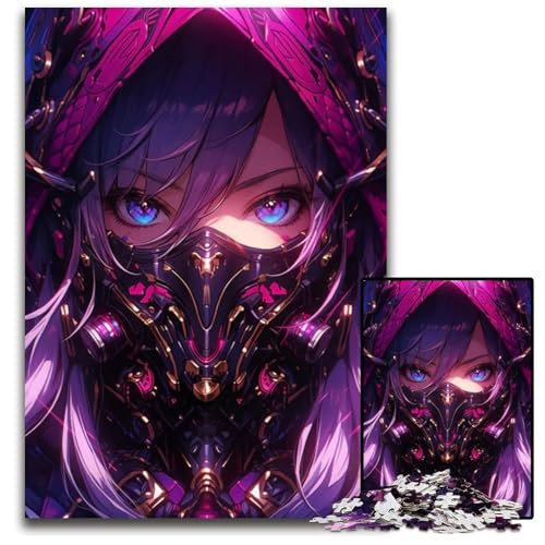 Puzzle für Erwachsene 1000 Teile AnimeMädchen CybergothDämon pädagogisches Denkspiel künstlerische HeimbüroDekoration ab 14 Jahren 1000 Teile (38 x 26 cm) von CXUOSADIP