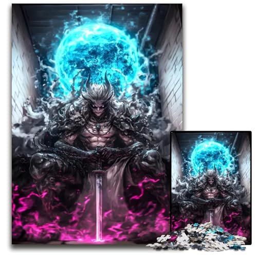 Puzzle für Erwachsene 1000 Teile Dämonenportal SamuraiPuzzle pädagogisches Denkspiel künstlerische HeimbüroDekoration ab 14 Jahren 1000 Teile (75 x 50 cm) von CXUOSADIP