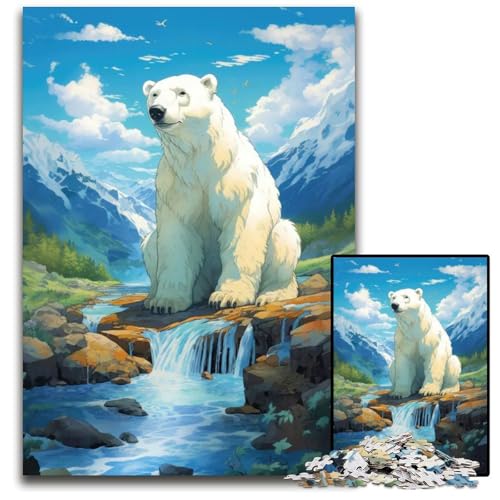 Puzzle für Erwachsene 1000 Teile EIN Bär in den Bergen 14 Puzzles Spaß für den Familienspielabend DIYDekorationskunstwerk 1000 Teile (75 x 50 cm) von CXUOSADIP