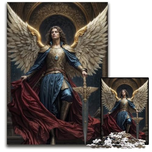 Puzzle für Erwachsene 1000 Teile Engel Michael schwierige Puzzles für Erwachsene GehirnHerausforderung Teenager und Heimdekoration 1000 PCS (38 x 26 cm) von CXUOSADIP