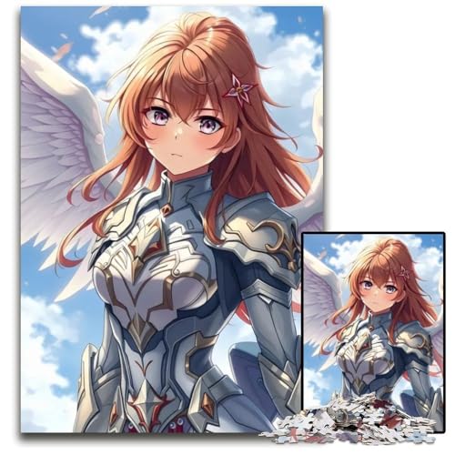 Puzzle für Erwachsene 1000 Teile EngelAnimeKrieger anspruchsvolle Puzzles interaktives Familienspiel Bastelgeschenk mit farbenfrohen Kunstwerken 1000 Teile (38 x 26 cm) von CXUOSADIP