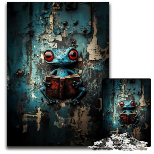 Puzzle für Erwachsene 1000 Teile Frosch an der Wand Holzpuzzle für Erwachsene interaktives Familienspiel GehirnHerausforderung Lernspielzeug 1000 Teile (75 x 50 cm) von CXUOSADIP