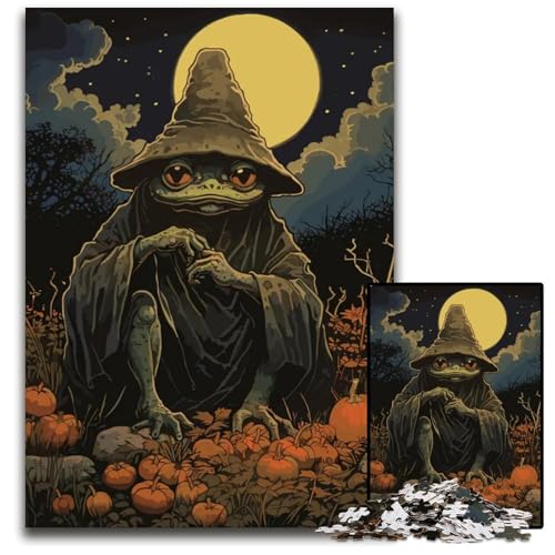 Puzzle für Erwachsene 1000 Teile Froschzauberer mit Kürbissen schwierige Puzzles für Erwachsene Muttertag Geburtstag Weihnachten 1000 Teile (38 x 26 cm) von CXUOSADIP