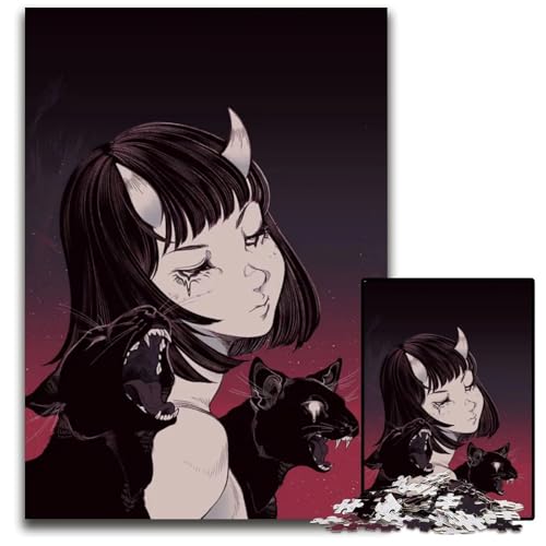 Puzzle für Erwachsene 1000 Teile Katzen schwierige Puzzles für Erwachsene interaktives Familienspiel Bastelgeschenk mit farbenfrohen Kunstwerken 1000 Teile (75 x 50 cm) von CXUOSADIP