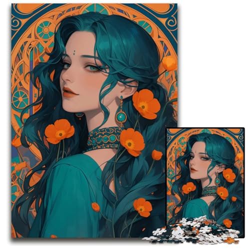 Puzzle für Erwachsene 1000 Teile Klasse Frauen pädagogisches Denkspiel künstlerische Heim und Bürodekoration ab 14 Jahren 1000 Teile (38 x 26 cm) von CXUOSADIP
